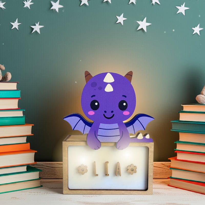 Lampara Infantil Personalizada Dragon - Nanetes